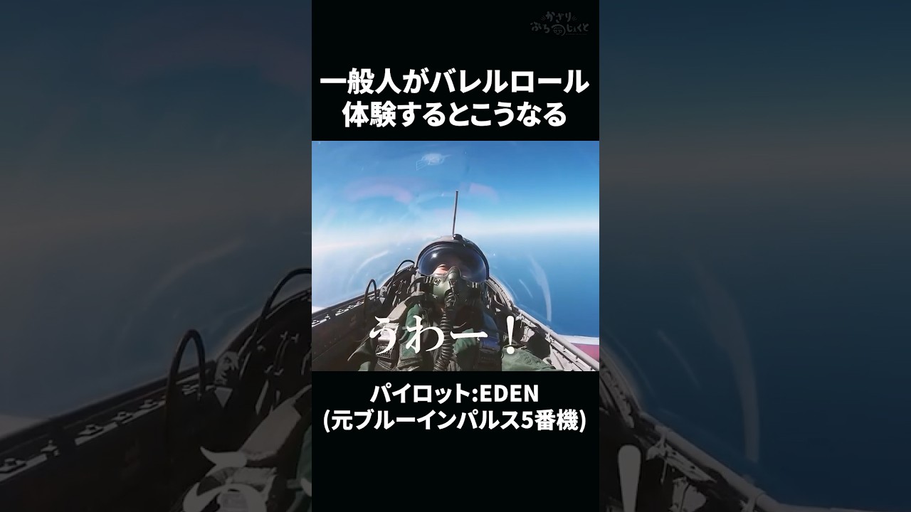 【自衛隊】一般人がバレルロールを体験すると…⁉【元ブルーインパルスパイロット EDEN(エデン)】 #shorts #航空自衛隊 #T4練習機
