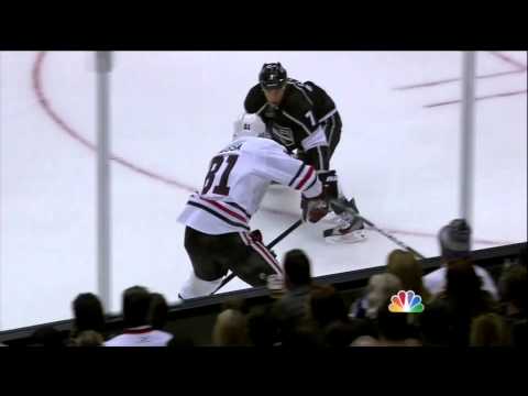 Marian Hossa goal 19 Jan 2013. Chicago Blackhawks vs LA Kings, NHL hockey