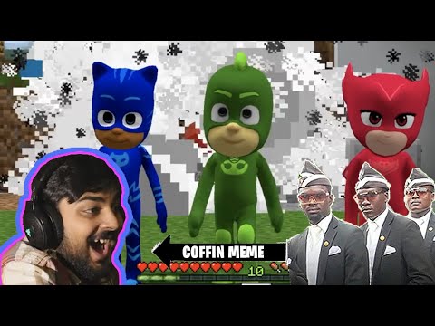 NO DUN DUN DANCE - Real PJ MASKS.EXE and PAW PATROL in Minecraft - MUTAHAR laugh