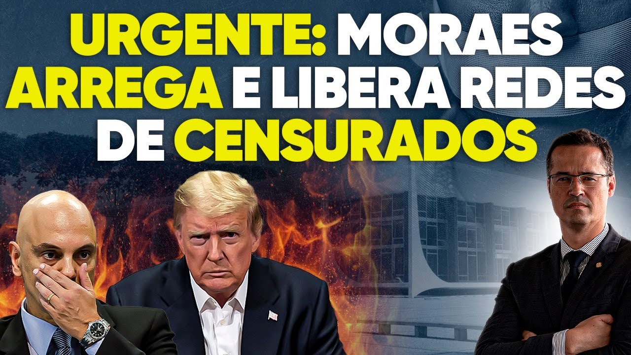 Urgente: Moraes libera redes de censurados e demonstra medo de ser punido por abusos!