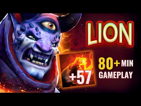 Everybody hates late game dota except this LION - WTF 57 Stacks Finger of Death