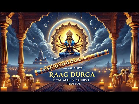 🎵 Raag Durga | Divine Flute Instrumental | Alap & Bandish | Teen Taal 🙏✨
