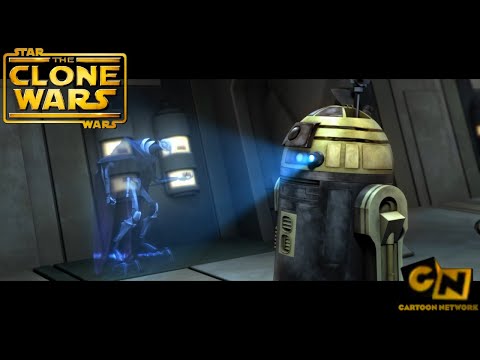 Star Wars: The Clone Wars: Grievous Hero gets notified by R3-S6/Debrief with MagnaGuards (CN)