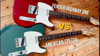 Video thumbnail for Fender Highway One VS American Special - Telecaster Battle! by KRAZEEIZATION