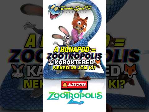 KVÍZ: 🐰ZOOTROPOLIS 2!🦊 MELYIK karakter vagy?🐍 #shorts #trending #kvíz