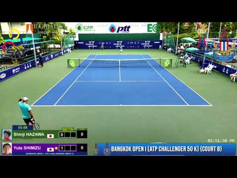 Shinji HAZAWA (JPN) vs Yuta SHIMIZU (JPN) BANGKOK OPEN 2022 ATP CHALLENGER MS Qualifying (R1)
