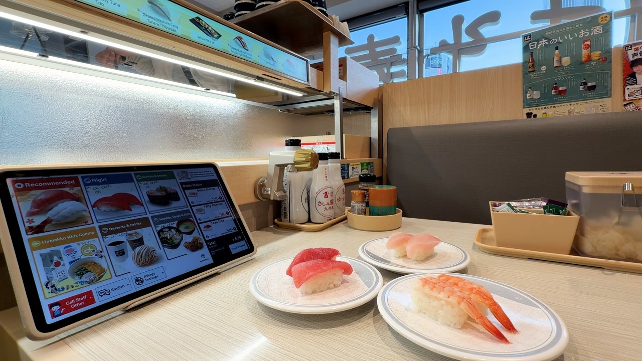 I Treated Myself at Japan's Evolved $1 Conveyor Belt Sushi | Hama-sushi