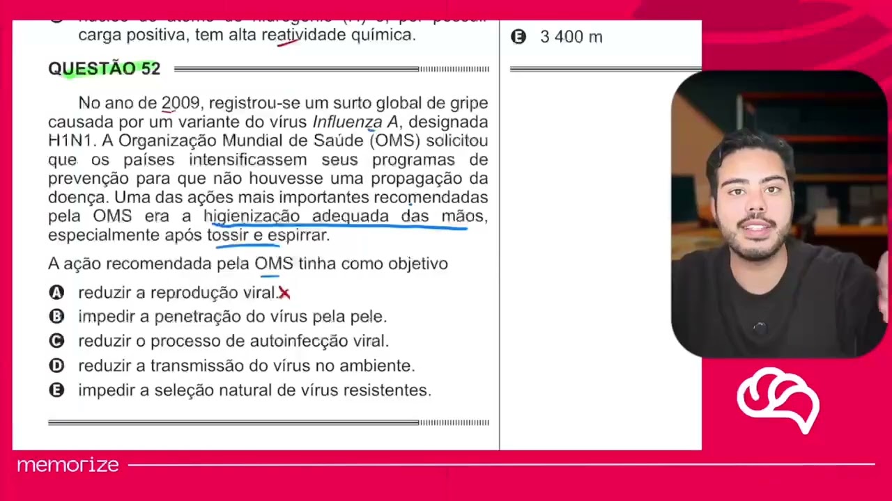 Resolução em Vídeo — Questão 52 ENEM 2014 PPL