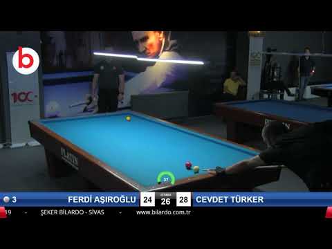 FERDİ AŞIROĞLU & CEVDET TÜRKER Bilardo Maçı - 4 EYLÜL BİLARDO ŞAMPİYONASI - SİVAS-1.TUR