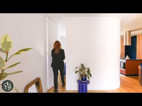 NEVER TOO SMALL:  Tetris Shaped French Modernist Apartment, Paris 43m2/463sqft