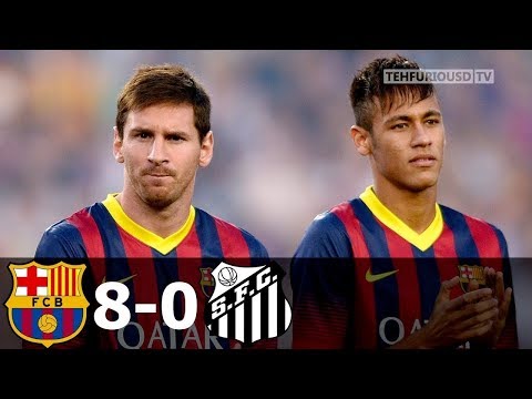 FC Barcelona vs Santos 8-0 All Goals and Extended Highlights (Joan Gamper Trophy) 2013-14 HD 720p