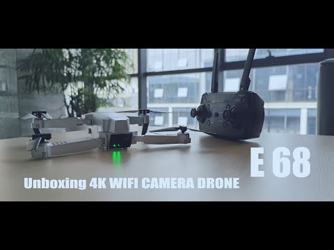 Unboxing E68 RC Drone With 720P/1080P/4K HD Camera Selfie WiFi FPV Wide Angle Optical Flow