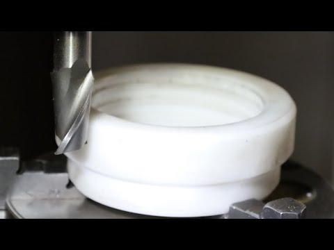 Milling 5/8” flutes on GAS CAP fabricated from DELRIN (snippet)