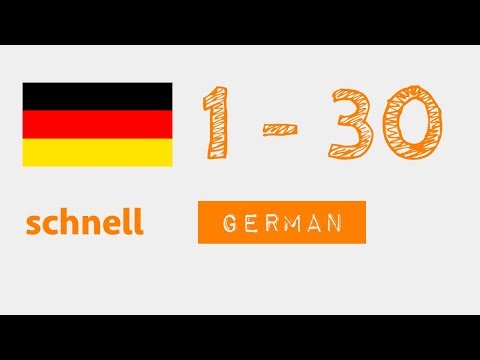 Zahlen von 1 bis 30 auf Deutsch - schnell
