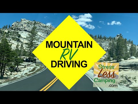 RV driving in the mountains