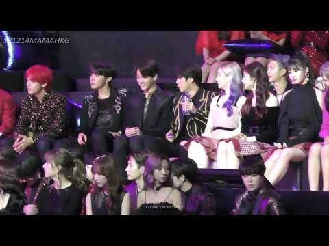 181214 mama bts jungkook reaction to BAAM