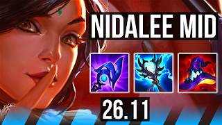 NIDALEE vs AKALI (MID) | 49K damage, 5k gold comeback | EUNE Challenger | 26.11