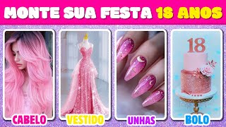 COMO SERÁ SUA FESTA DE 18 ANOS? 🎂🥳 Monte a Sua! | Abelha Quiz ✨