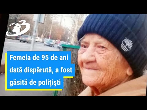 Femeia de 95 de ani din București, dată dispărută, a fost găsită de poliţişti