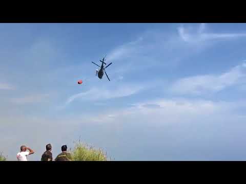 Bordighera. Incendio boschivo sul Monte Nero, fiamme vicine all'autostrada