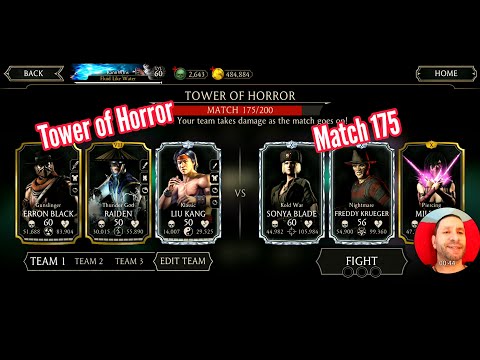 MK Mobile Tower of Horror Match 175 Gameplay + Living Dead Armor!