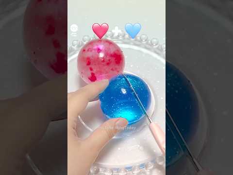 🩷+🩵Pink Sky Blue Orbeez Tape Balloon DIY with Nano Tape💕 분홍+하늘 초초대왕개구리알 말랑이 만들기!#밍투데이#테이프풍선
