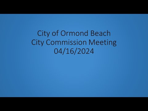 City Commission Meeting 04-16-2024