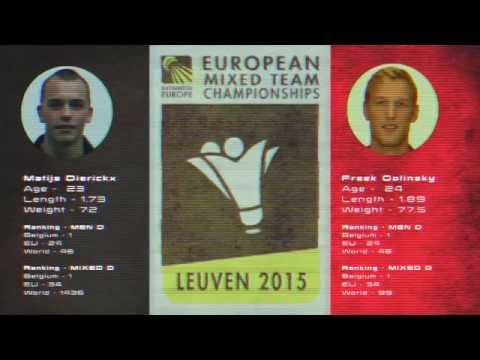 Freek Golinski and Matijs Dierickx are ready for the European Badminton Mixed Team Championschips
