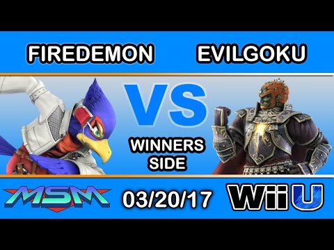 MSM 90 - FireDemon (Falco) Vs. Evilgoku (Ganondorf) Winners Side - Smash Wii U