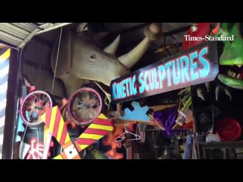 Racers get their machines ready for this weekend's wacky three-day race at the Kinetic Lab in Arcata