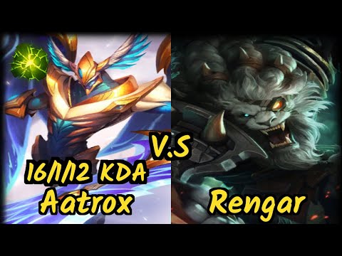 Dardoch (AATROX) ~ Aftershock AATROX ~ vs RENGAR - 16/1/12 KDA JUNGLE GAMEPLAY - NA Ranked