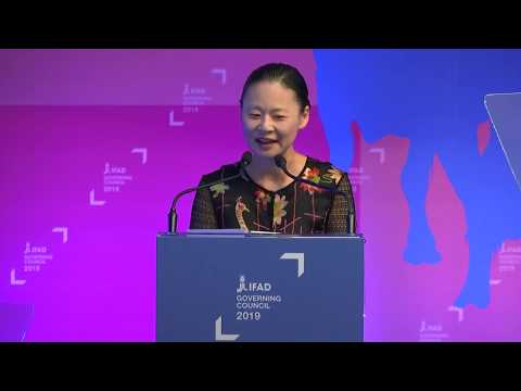 Midori speaks at the IFAD's Governing Council in Rome