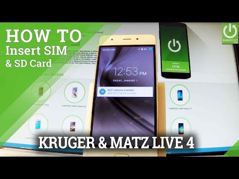 How to Insert SIM & SD in KRUGER & MATZ Live 4 - Install SIM & SD