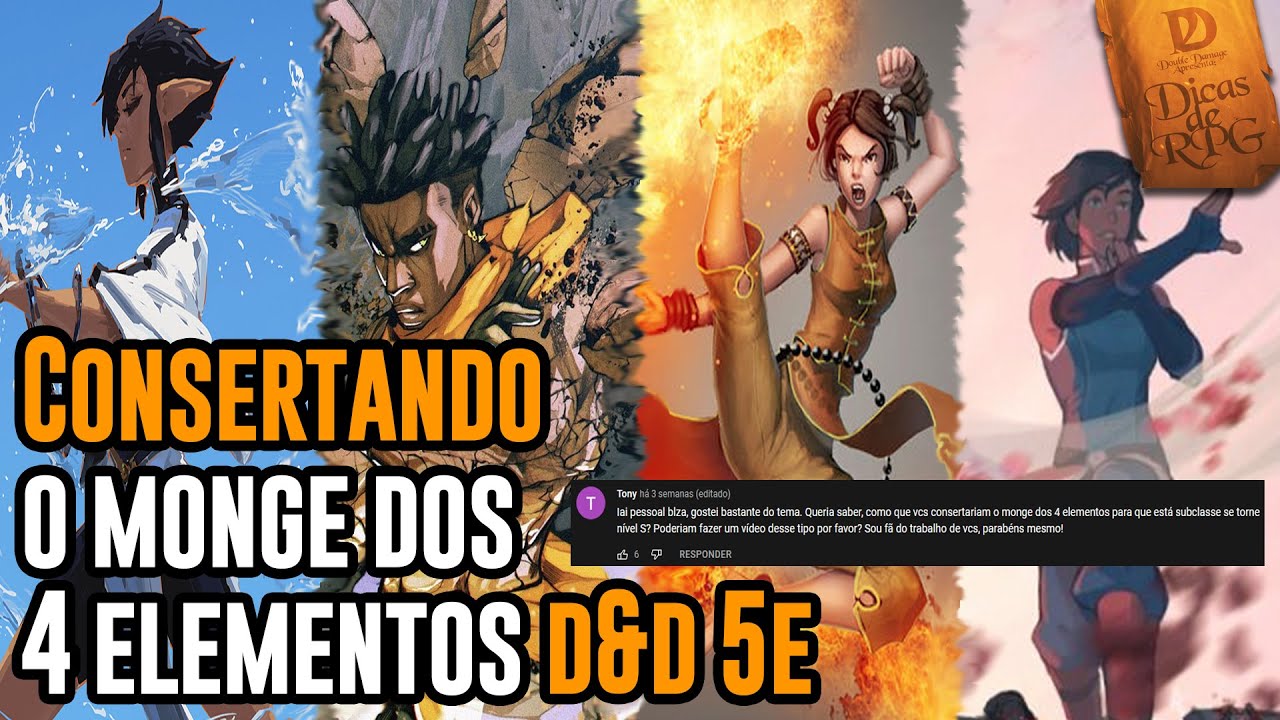 Consertando o Monge dos 4 Elementos D&D 5e - Dicas de RPG #72