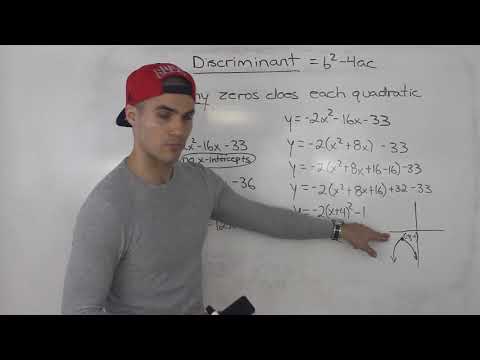 MCR3U - Discriminant of a Quadratic Overview - Grade 11 Functions