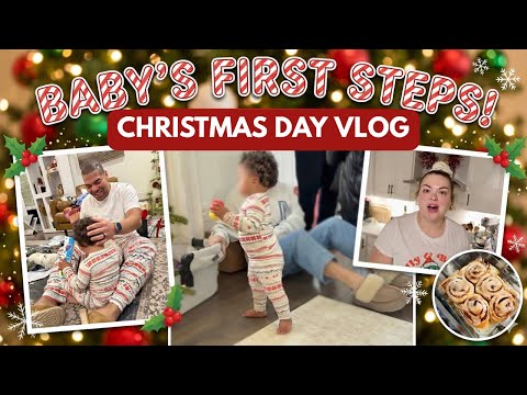BABY TAKES FIRST STEPS ON CHRISTMAS 🥹
