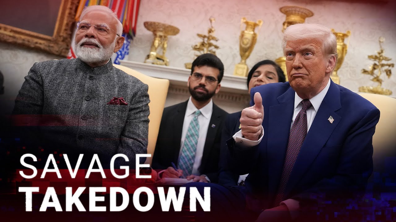 ‘I can’t understand a word he’s saying’: Trump hysterically blasts journalist during Modi visit