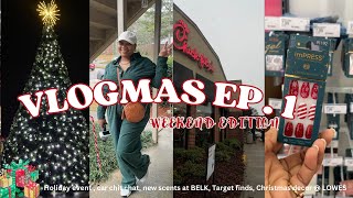 Vlogmas | Holiday event, car chit chat, Coach fragrance, Target finds, Christmas decor at LOWES