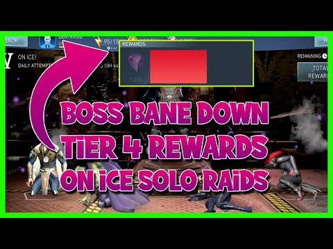 Injustice 2 mobile. Boss Bane Down. Tier 4 Rewards. On Ice Solo Raids.