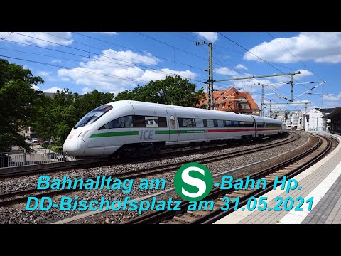 Bahnalltag am S-Bahn Hp. Dresden-Bischofsplatz am 31.05.2021
