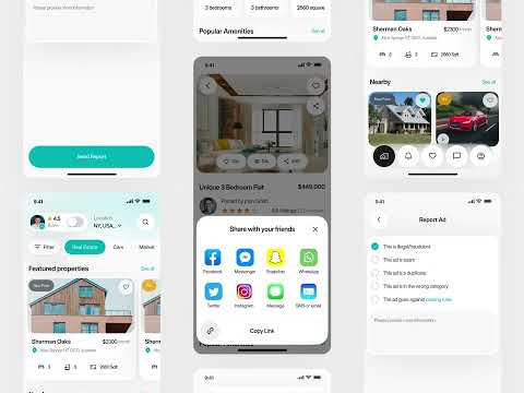Modern Real Estate App UI Design – Property Listing & Booking Mobile App