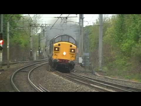 37087/37688 with 37609 DIT 6K73 Sellafield B.N.F. - Crewe Coal Sidings(DRS) flasks 20/05/09