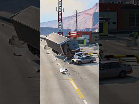 Realistic Highway Car Crashes #202