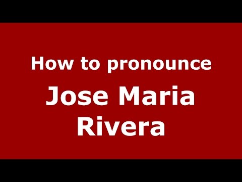 How to pronounce Jose Maria Rivera (Colombia/Colombian Spanish) - PronounceNames.com