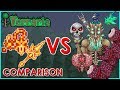 Terraria - Solar Eruption and Daybreak vs Bosses | Comparison