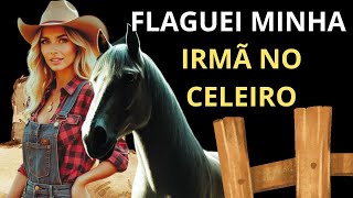 Minha irmã gêmea foi cuidar do cavalo na fazenda quando