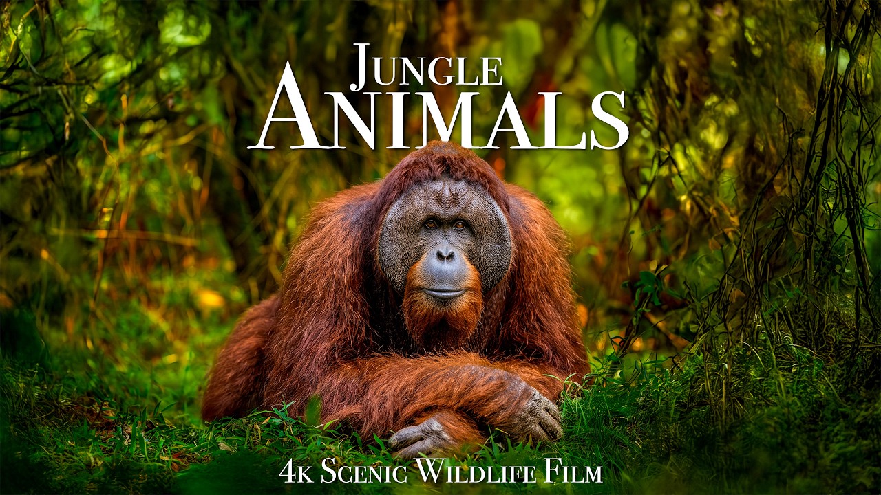 Jungle Animals 4K - Scenic Wildlife Film with Calming Music