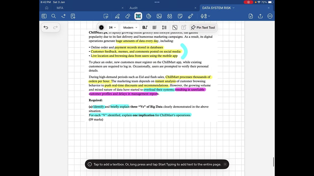 CASE STUDY 1 DATA SYSTEM RISK