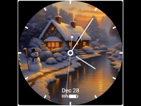 Snowfall Analog Watch Face