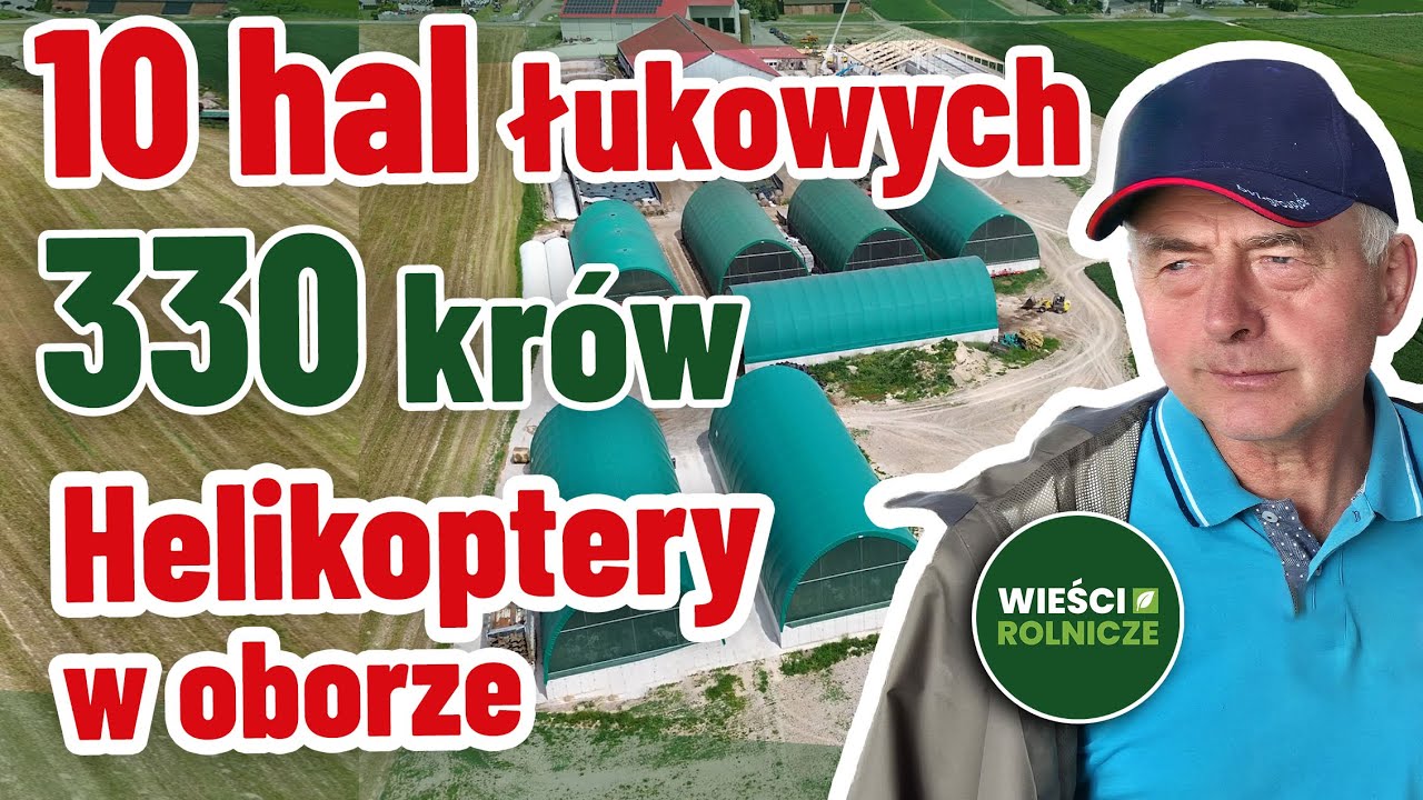 Ma 330 krów, 10 hal i helikoptery w oborze. Zaczynał od 21 krów.